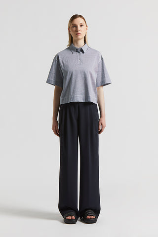 Technical crepe cady trousers