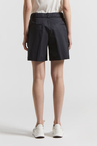 Stretch cotton satin shorts