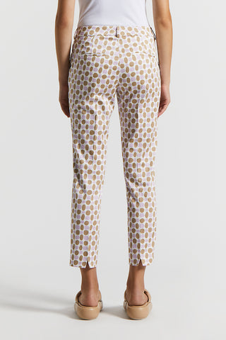 Stretch cotton satin trousers