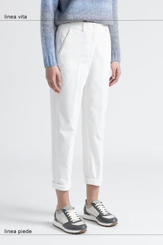 Garment-dyed cotton fustian trousers  