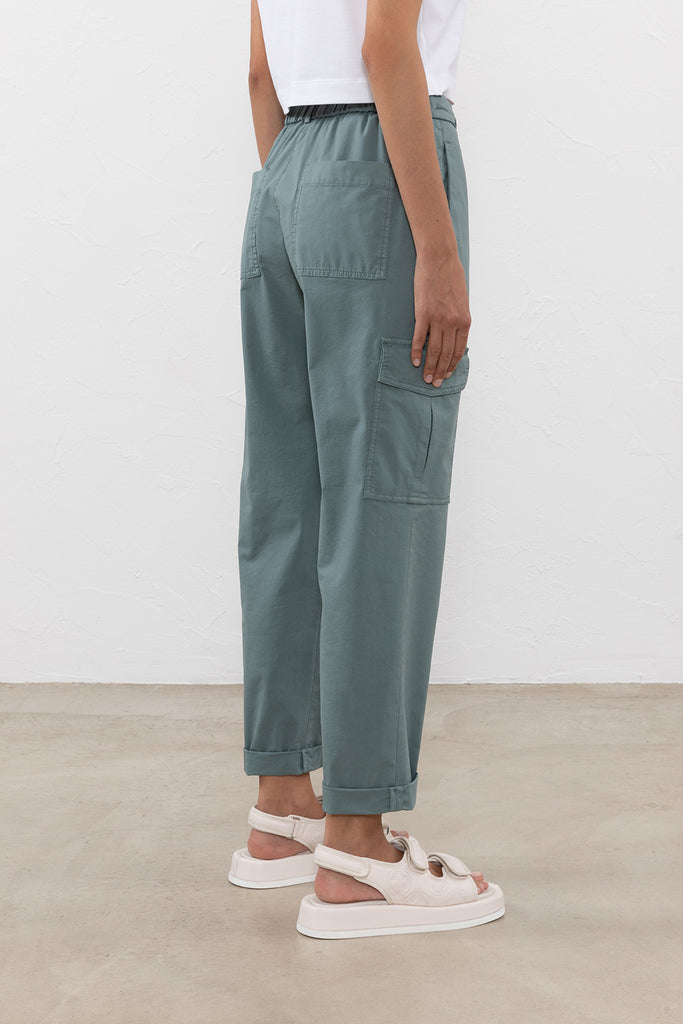 Trousers in light cotton and lyocell blend  
