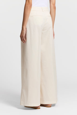 Cotton gabardine palazzo trousers