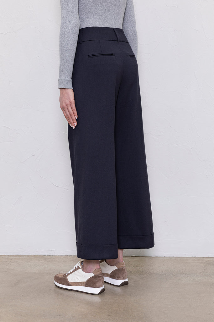 Technical wool flannel trousers  