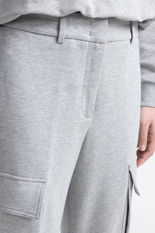 Cotton fleece cargo trousers  