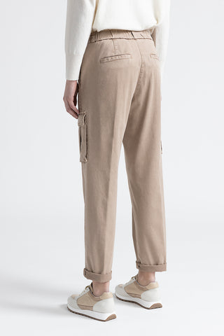 Gabardine cargo trousers  