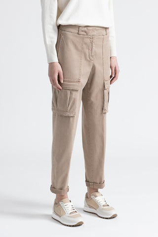 Gabardine cargo trousers  