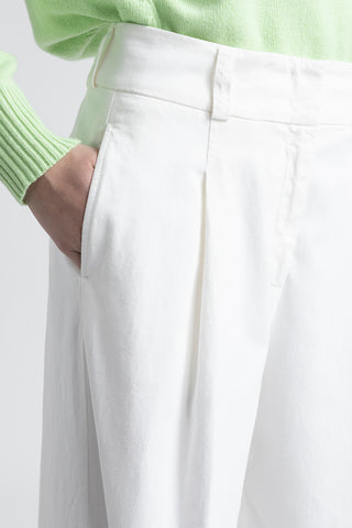 Cotton, silk and tencel palazzo trousers  