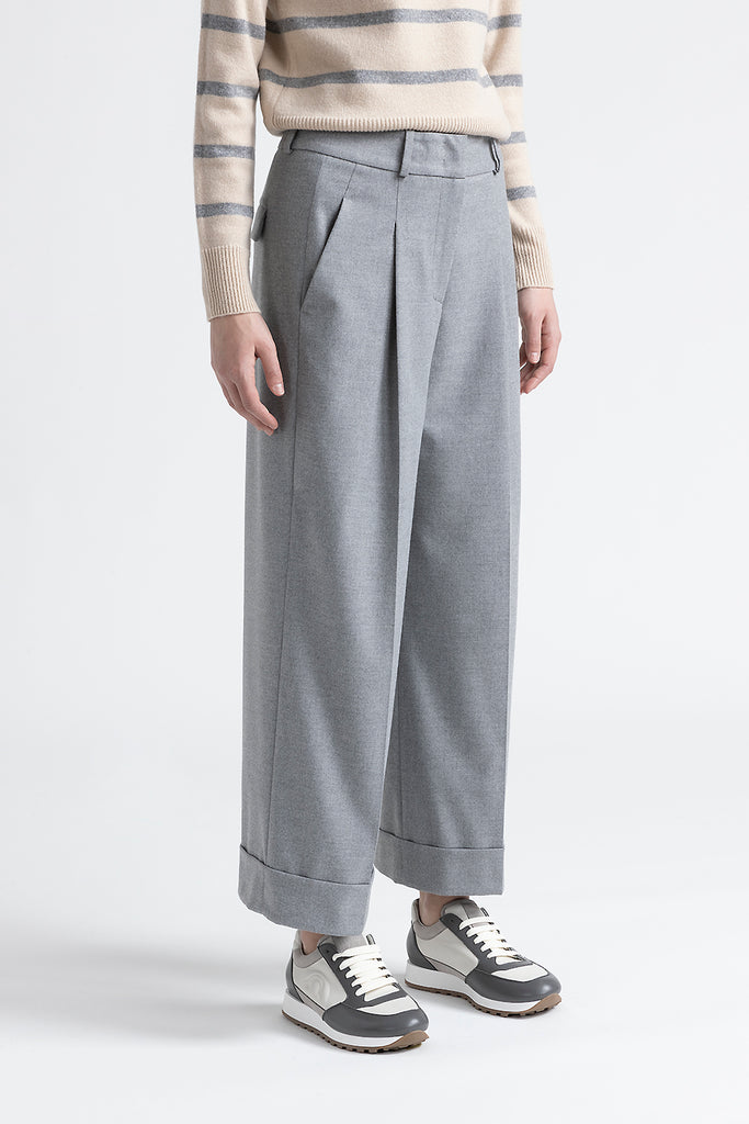 Technical viscose twill trousers  