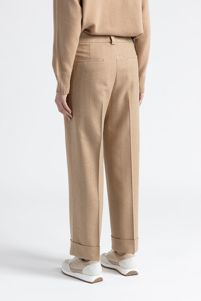 Pinstripe wool palazzo trousers  