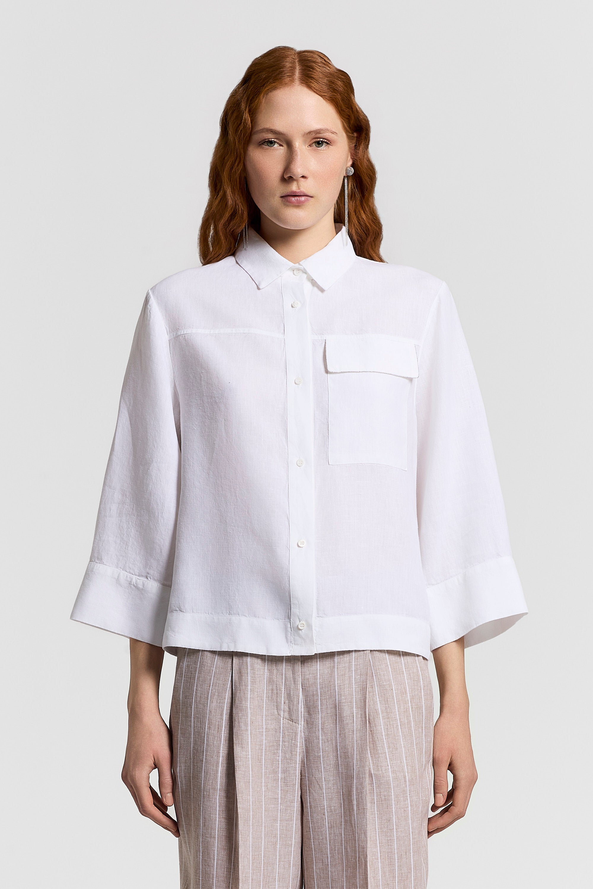 Linen canvas shirt | Peserico