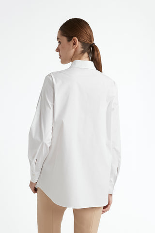 Cotton poplin loose shirt  