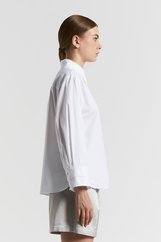 Stretch cotton poplin shirt