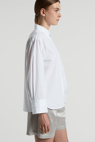 Stretch cotton poplin shirt