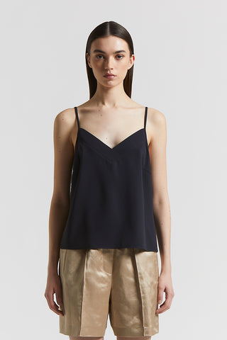 Technical cady crepe top