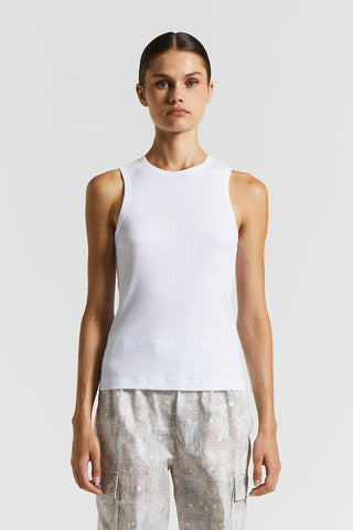 Ribbed cotton jersey top