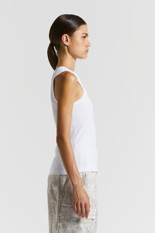 Ribbed cotton jersey top