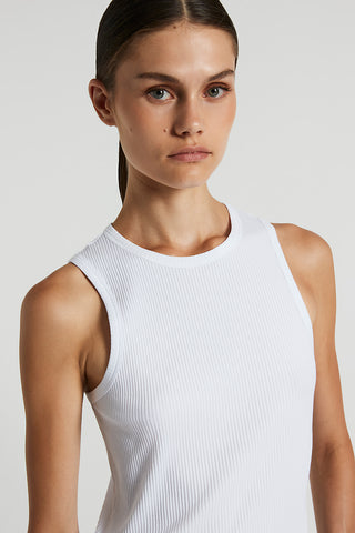 Ribbed cotton jersey top