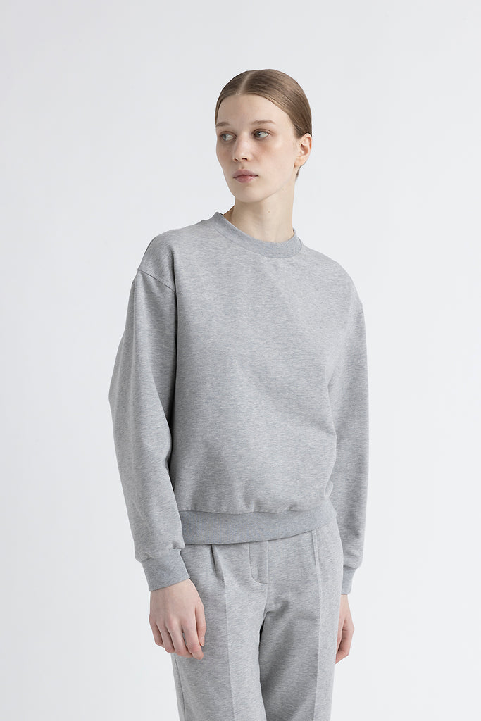 Brushed cotton crewneck sweatshirt  