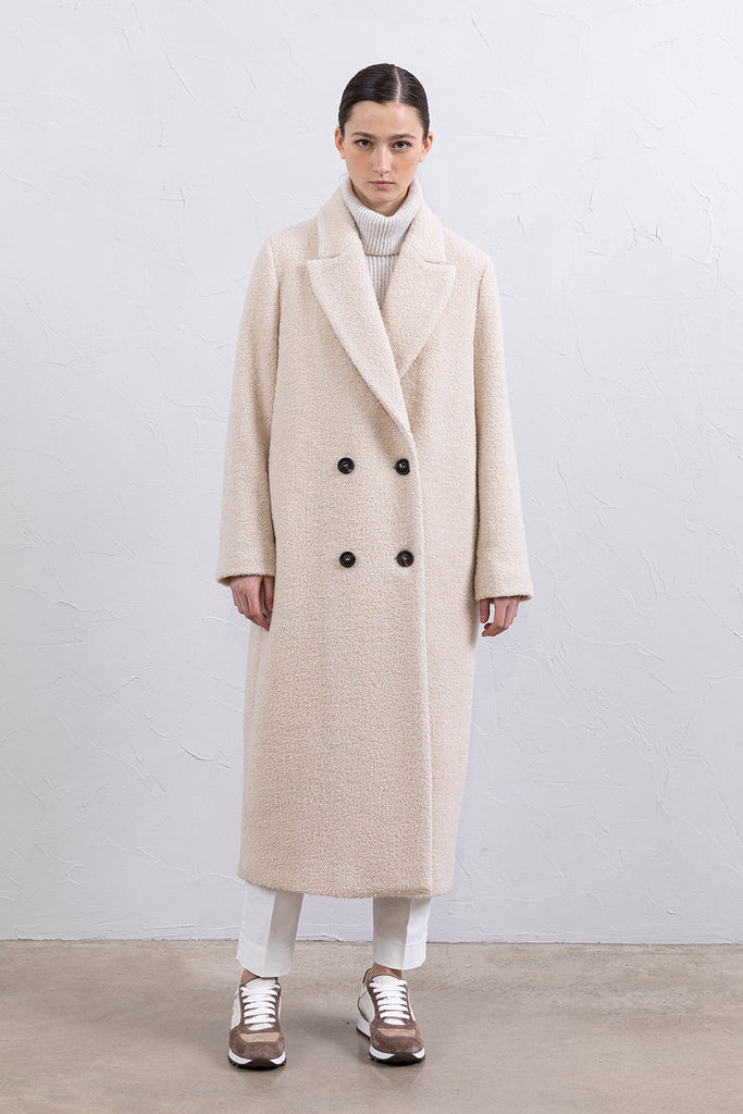 Bouclé wool coat  