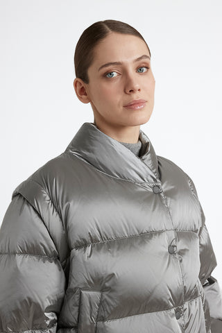 WR iridescent nylon twill puffer jacket  