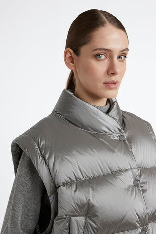 WR iridescent nylon twill puffer jacket  