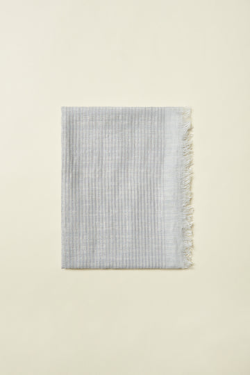 Square scarf in linen and cotton blend with lurex  