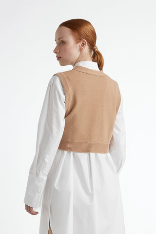 Merino wool and cashmere gilet  