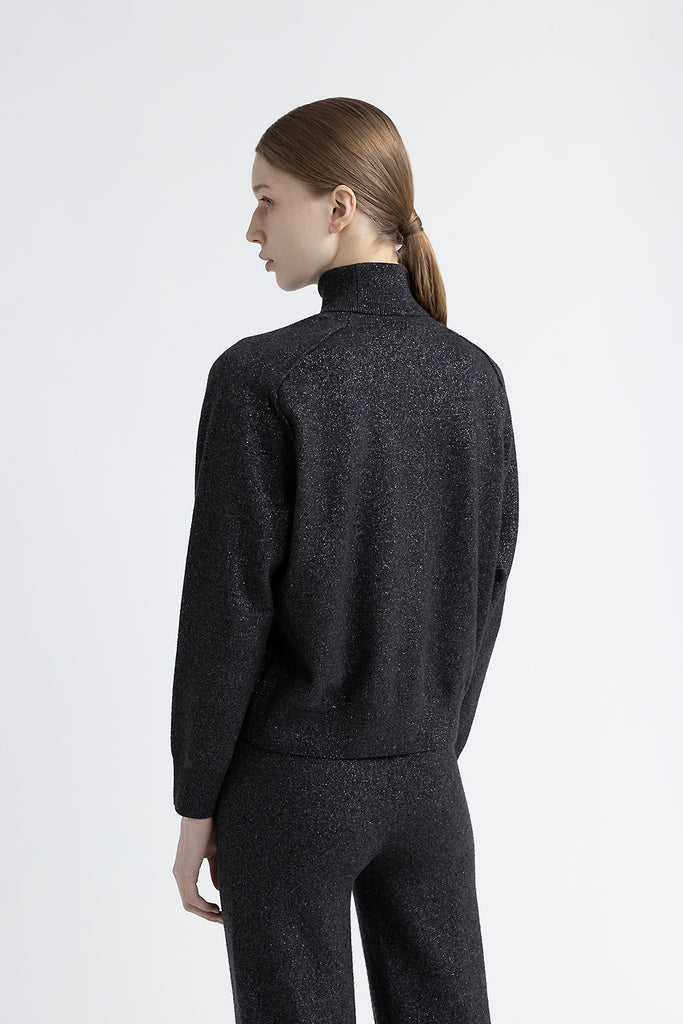 Wool and cashmere high neck sweater  