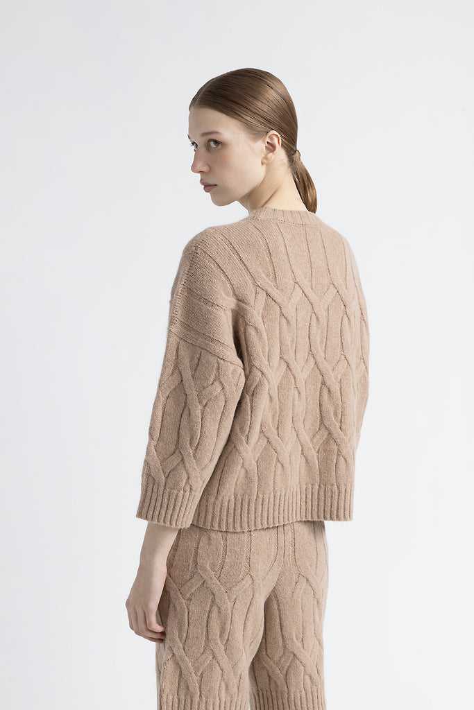 Pure alpaca wool and cashmere sweater  