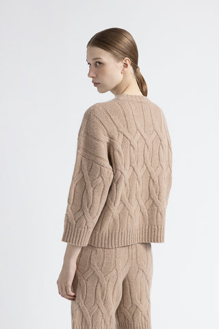 Pure alpaca wool and cashmere sweater  