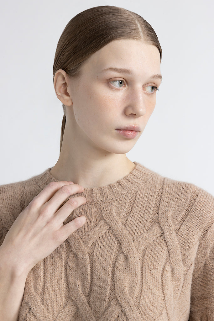 Pure alpaca wool and cashmere sweater  