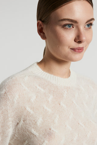 Lightweight virgin wool and alpaca sweater