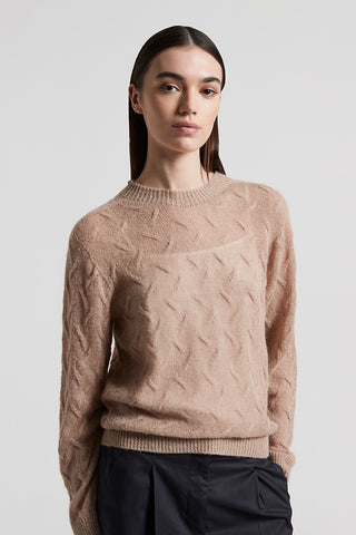 Lightweight virgin wool and alpaca sweater