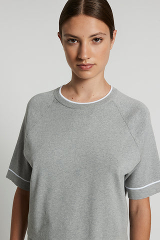 Compact Egyptian cotton tricot jersey