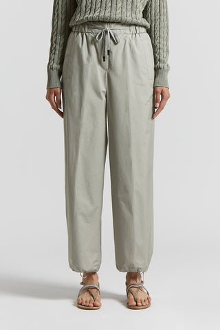 Technical cotton jogger trousers