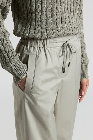 Technical cotton jogger trousers