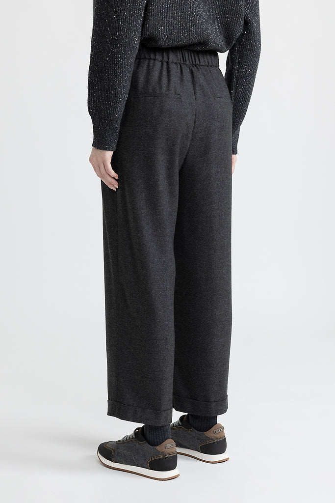 Straight cropped trousers  