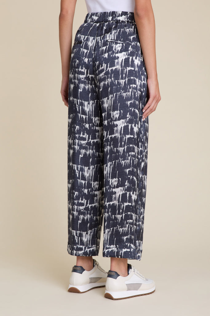 Palazzo trousers in viscose and cupro voile  