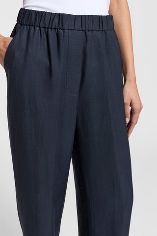 Viscose linen twill trousers