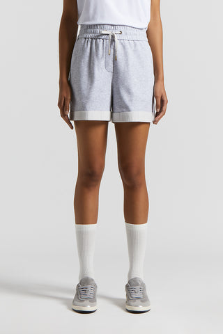 Two-tone micro fleece shorts