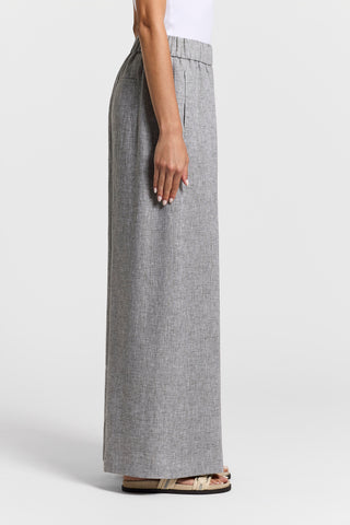 Lightweight pure linen canvas trousers