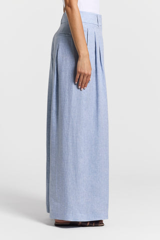 Lightweight pure linen canvas trousers