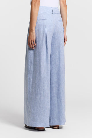 Lightweight pure linen canvas trousers