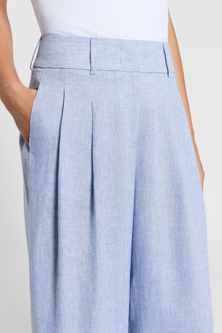 Lightweight pure linen canvas trousers