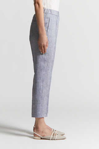 Trousers in light and fresh pure linen canvas