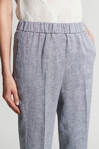 Trousers in light and fresh pure linen canvas