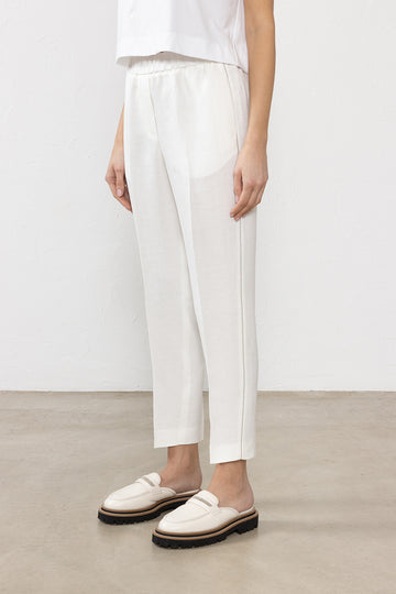 Pure linen gabardine trousers  