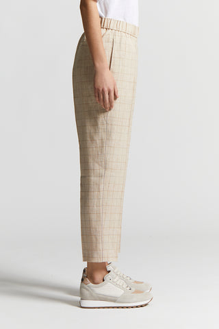 Prince of Wales linen trousers