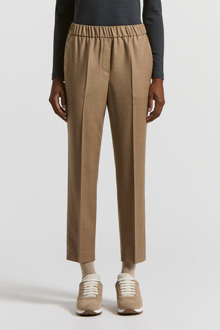 Lurex wool flannel trousers