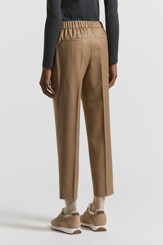 Lurex wool flannel trousers